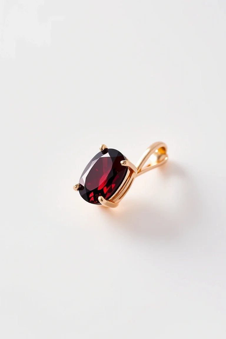 14K CONTEMPORARY GARNET DIAMOND SLIDE