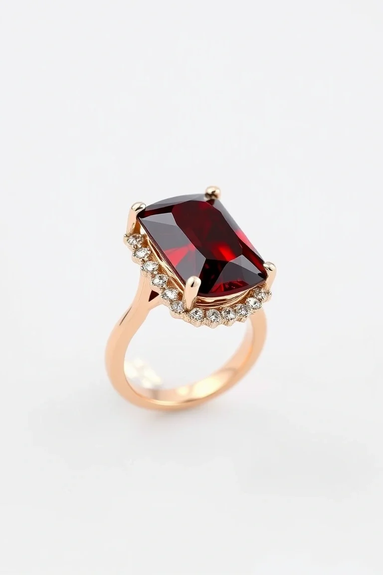 14K CONTEMPORARY GARNET DIAMOND SLIDE
