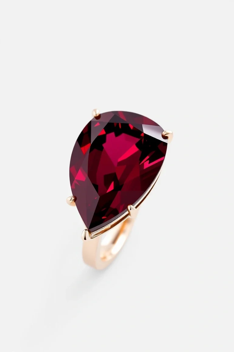 14K CONTEMPORARY GARNET DIAMOND SLIDE