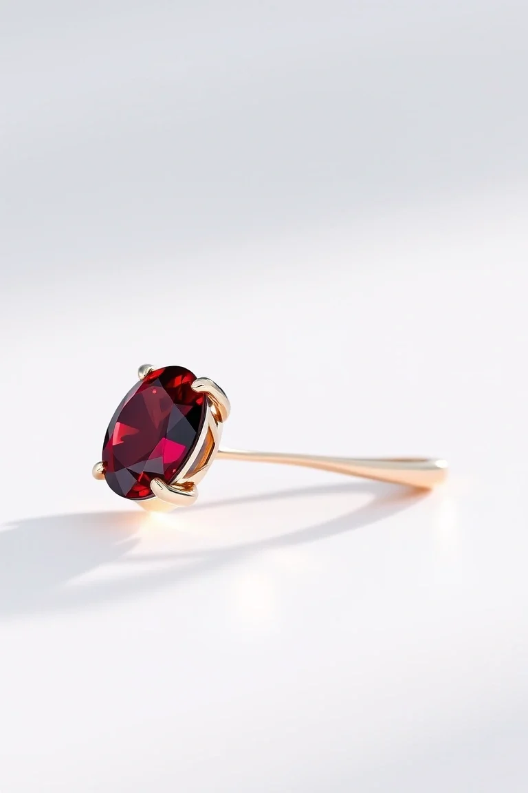 14K CONTEMPORARY GARNET DIAMOND SLIDE