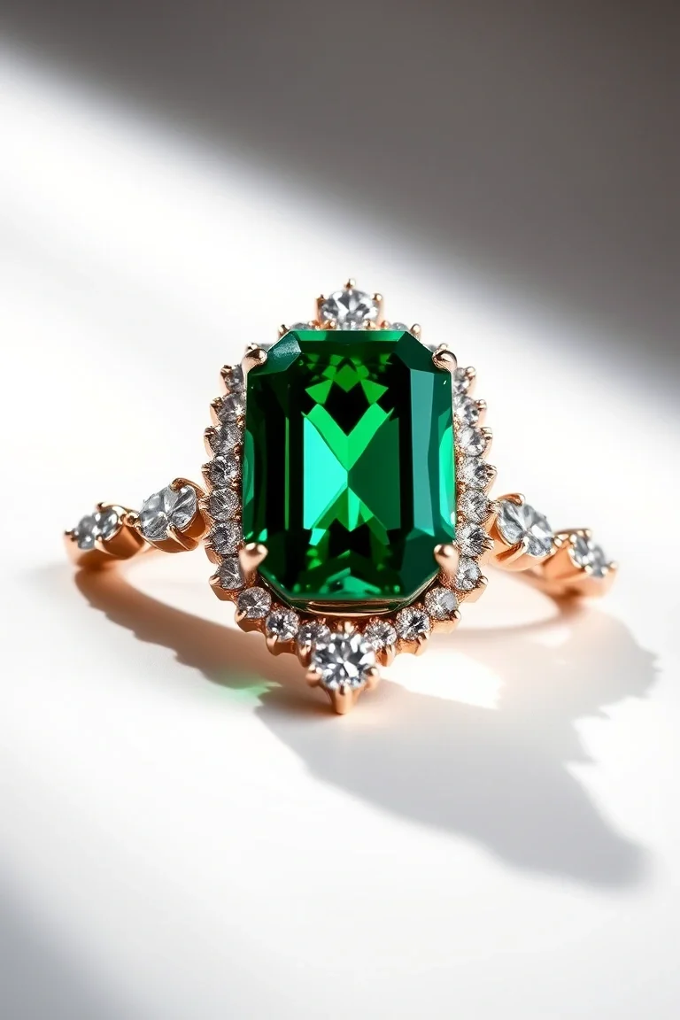 14K CONTEMPORARY GREEN TOURMALINE DIAMOND SLIDE