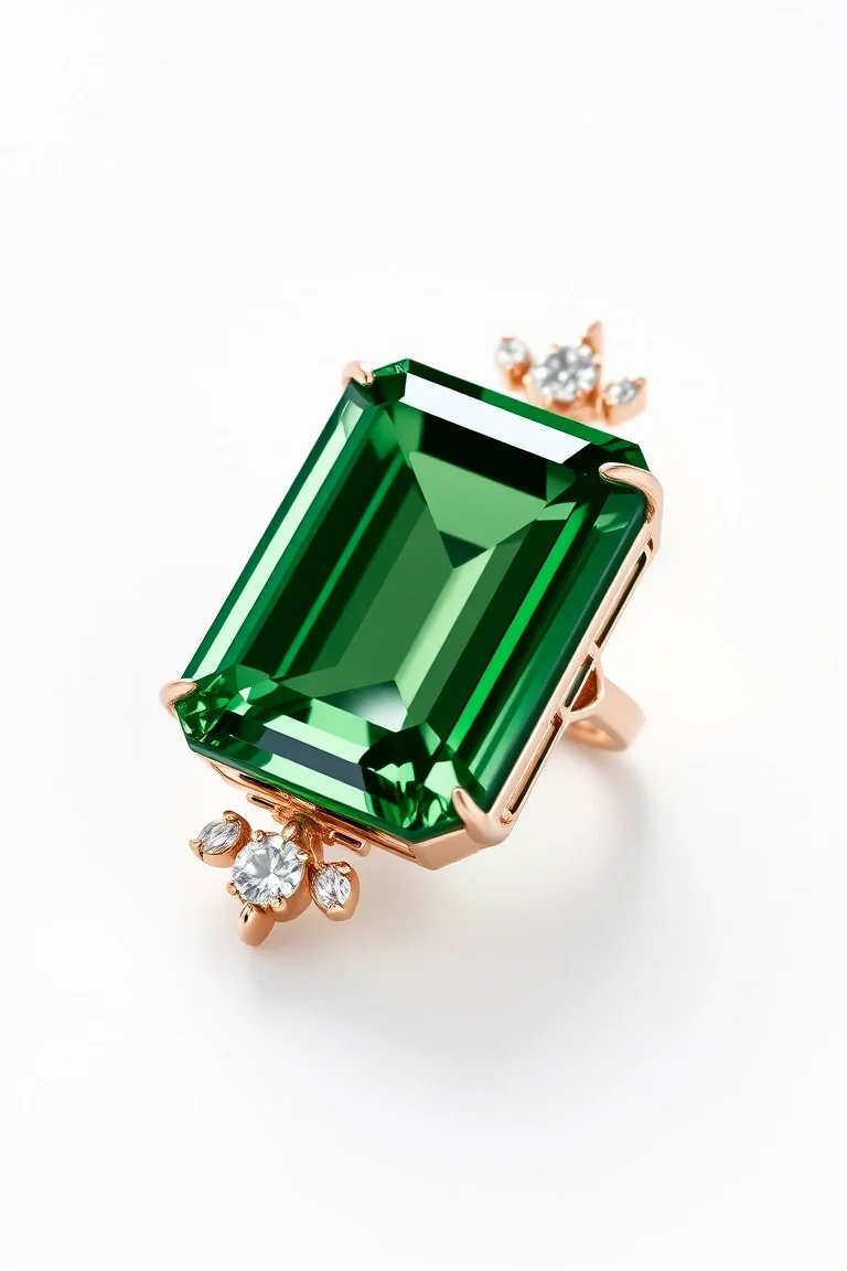 14K CONTEMPORARY GREEN TOURMALINE DIAMOND SLIDE