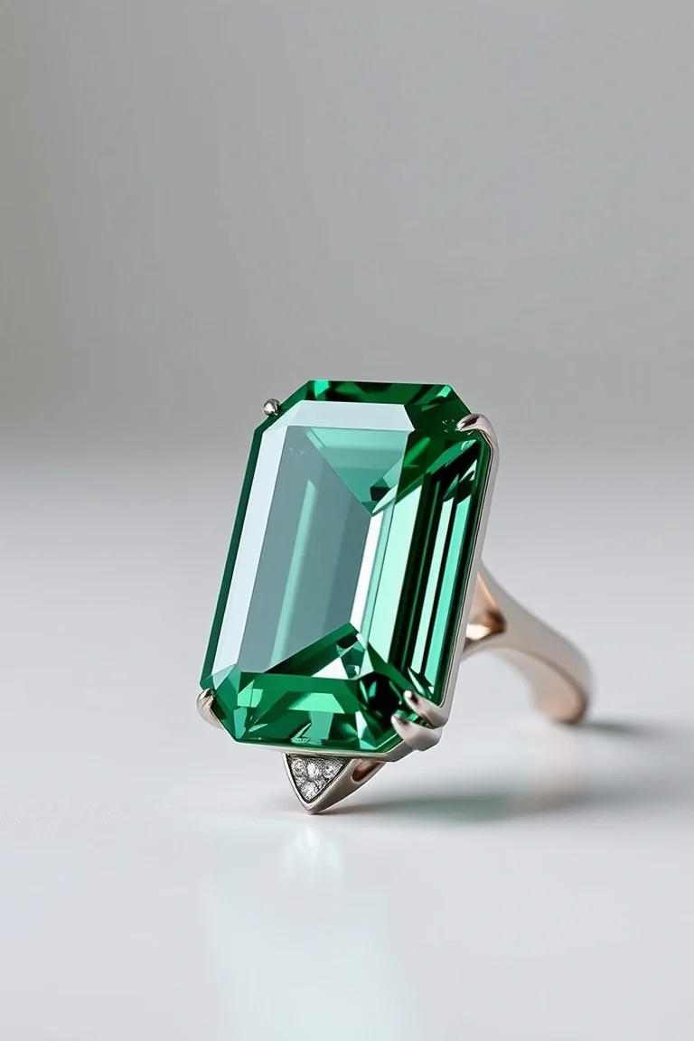 14K CONTEMPORARY GREEN TOURMALINE DIAMOND SLIDE