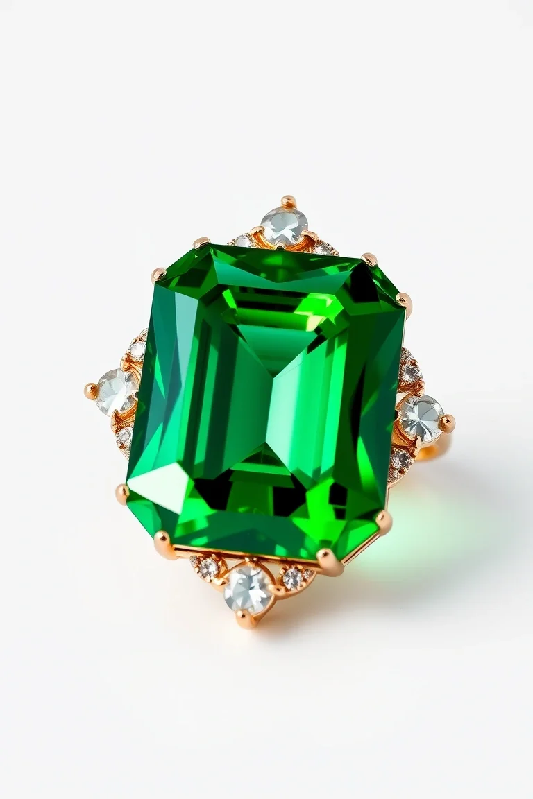 14K CONTEMPORARY GREEN TOURMALINE DIAMOND SLIDE