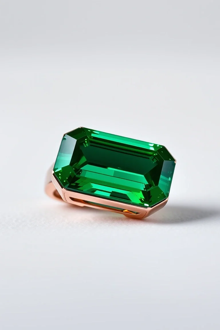 14K CONTEMPORARY GREEN TOURMALINE DIAMOND SLIDE