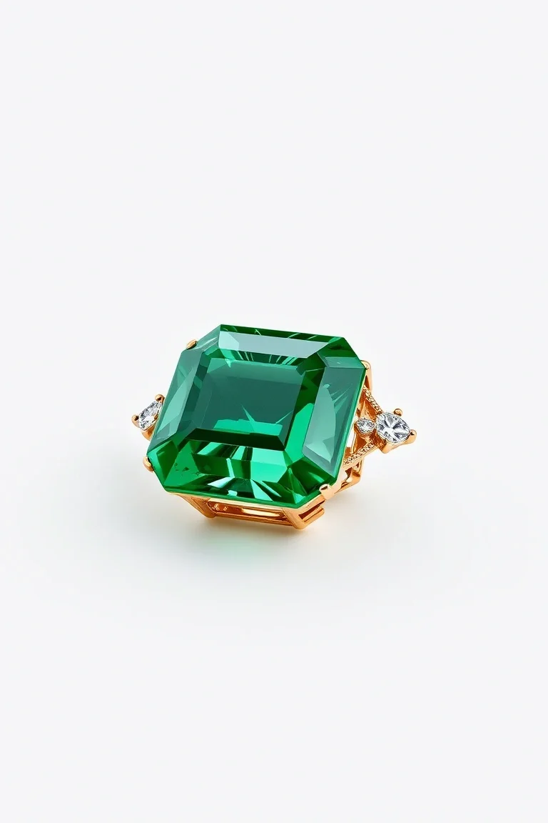 14K CONTEMPORARY GREEN TOURMALINE DIAMOND SLIDE