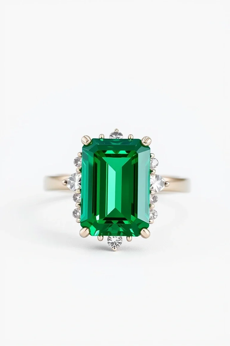 14K CONTEMPORARY GREEN TOURMALINE DIAMOND SLIDE