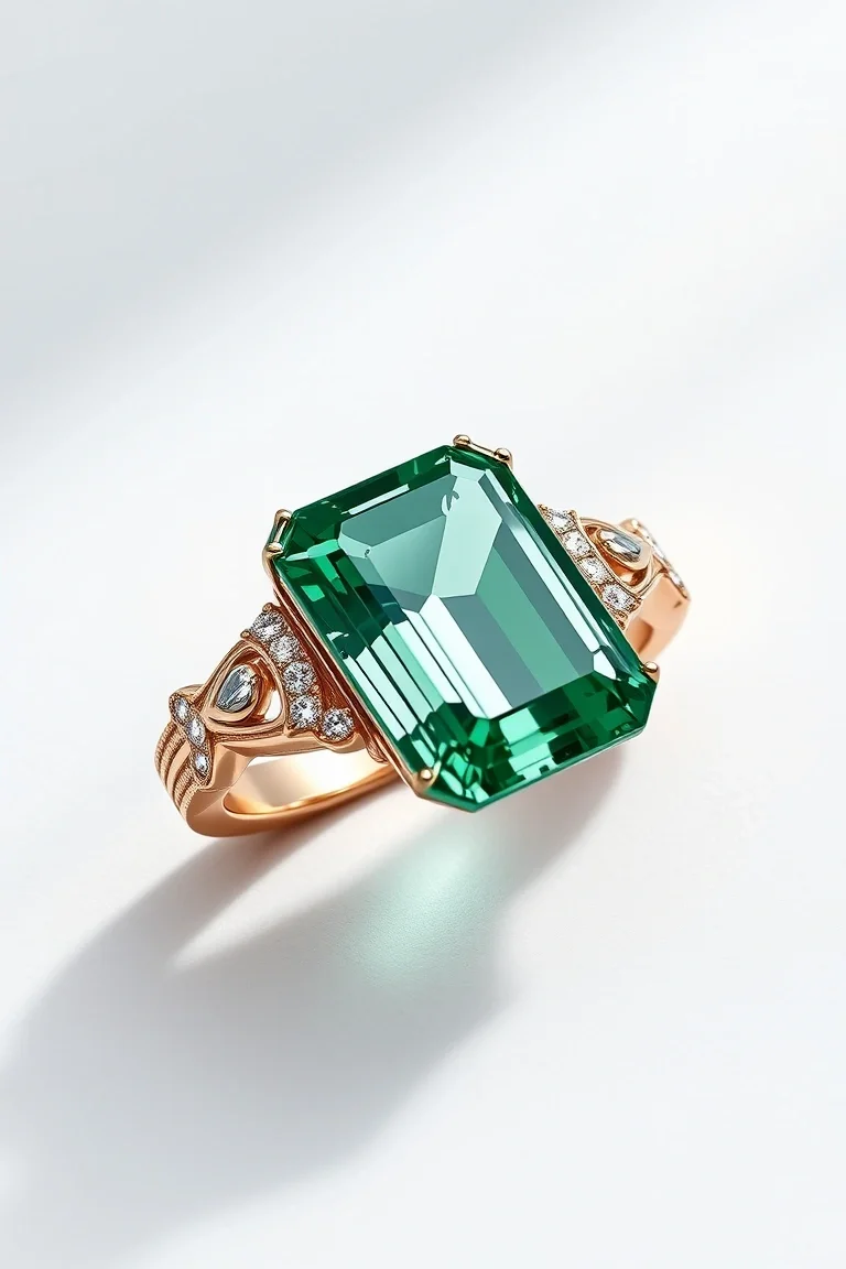 14K CONTEMPORARY GREEN TOURMALINE DIAMOND SLIDE