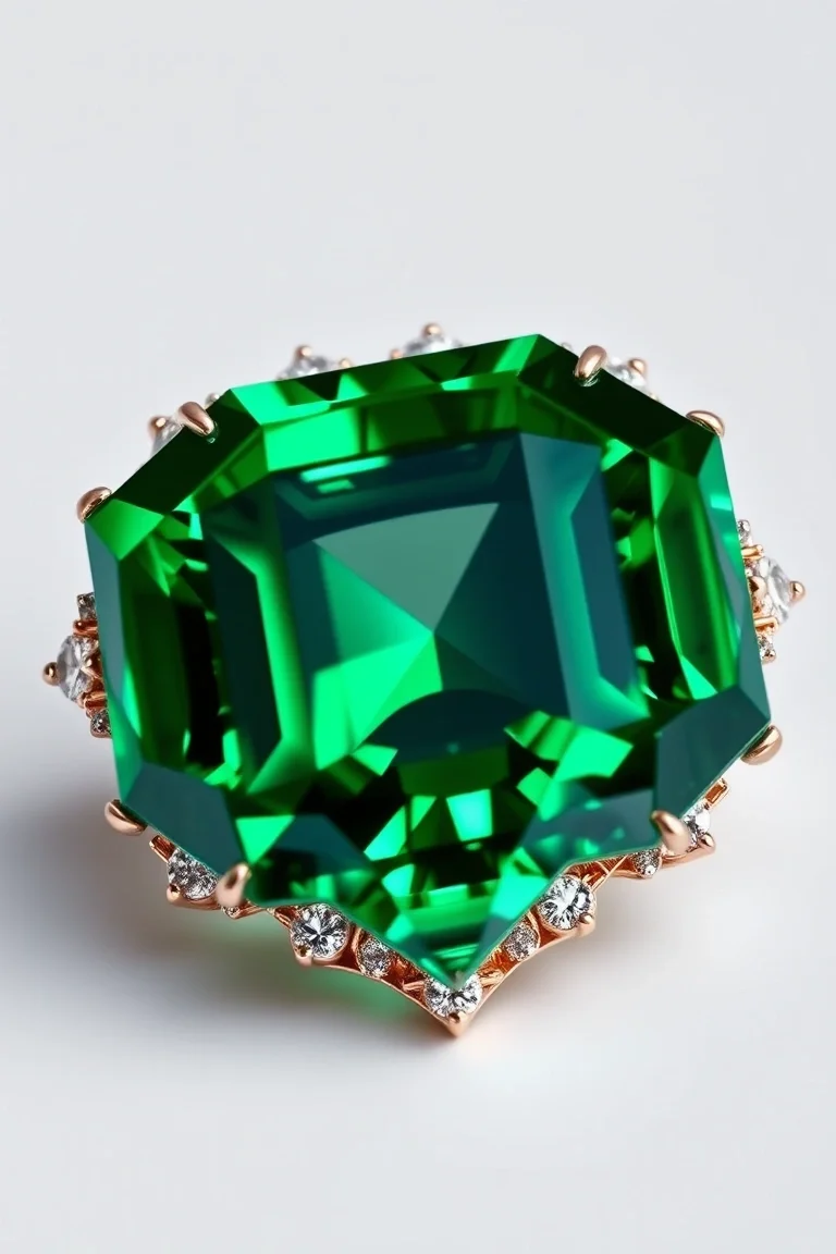 14K CONTEMPORARY GREEN TOURMALINE DIAMOND SLIDE