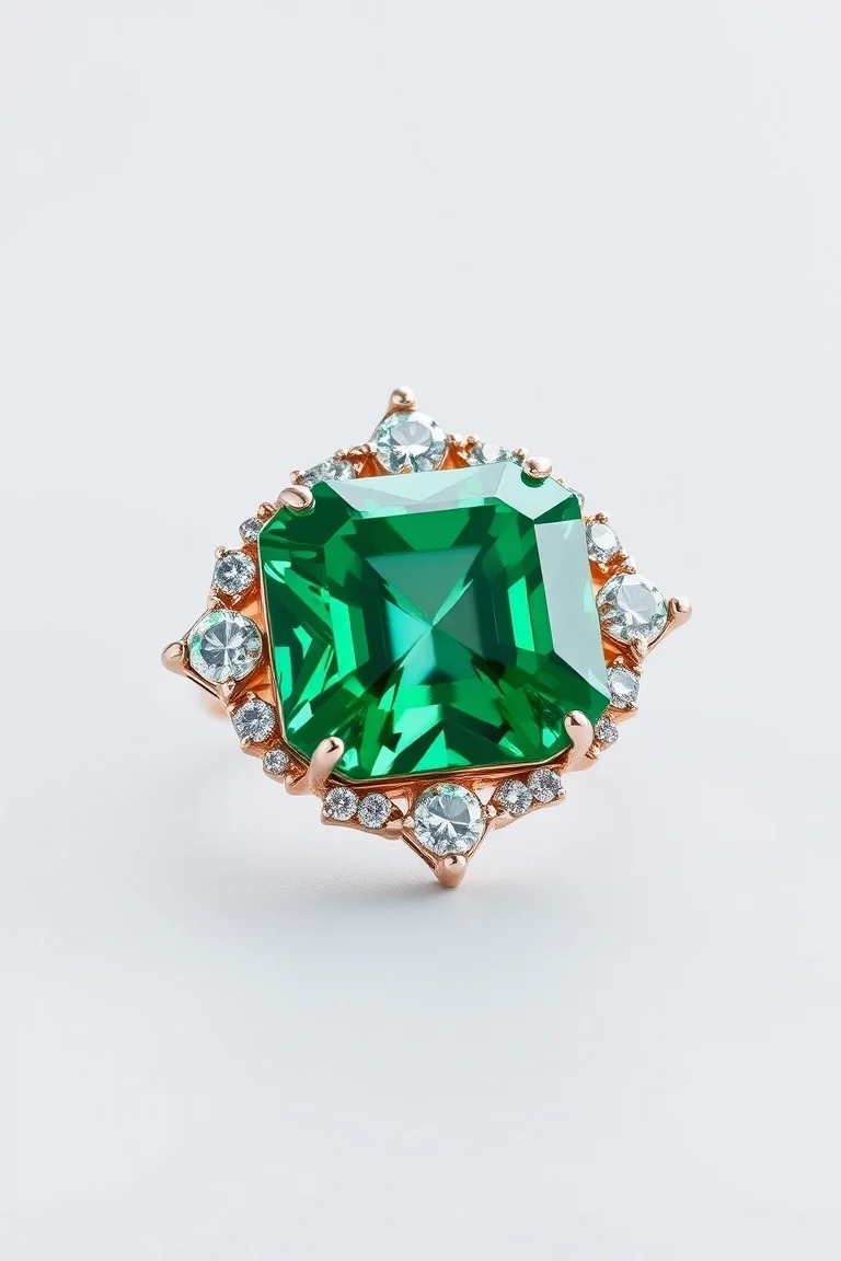 14K CONTEMPORARY GREEN TOURMALINE DIAMOND SLIDE