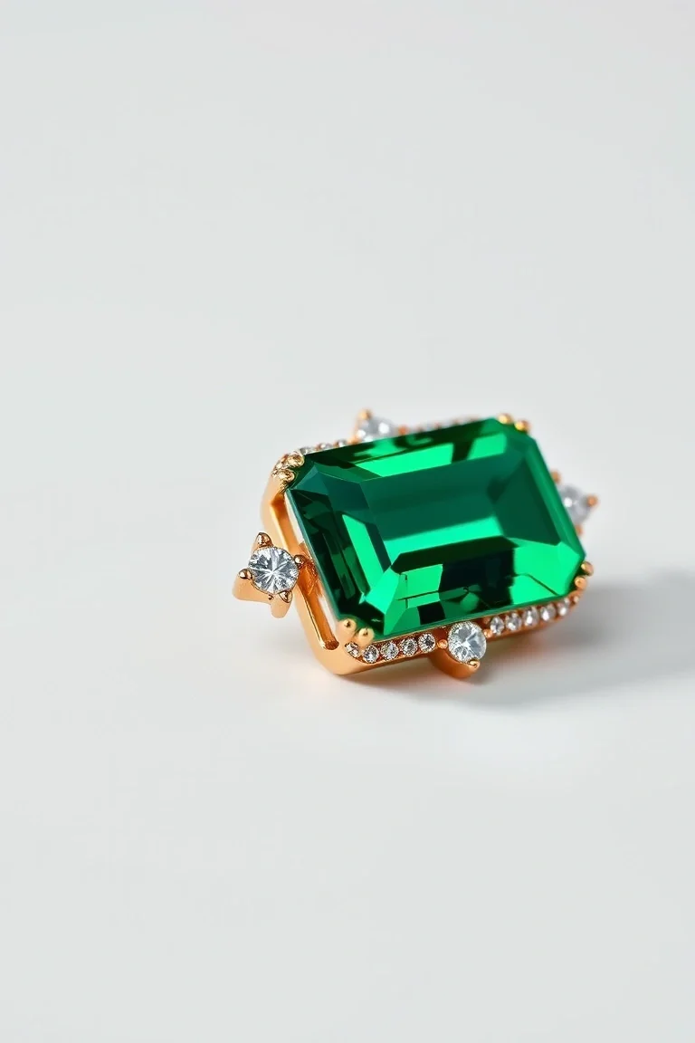 14K CONTEMPORARY GREEN TOURMALINE DIAMOND SLIDE