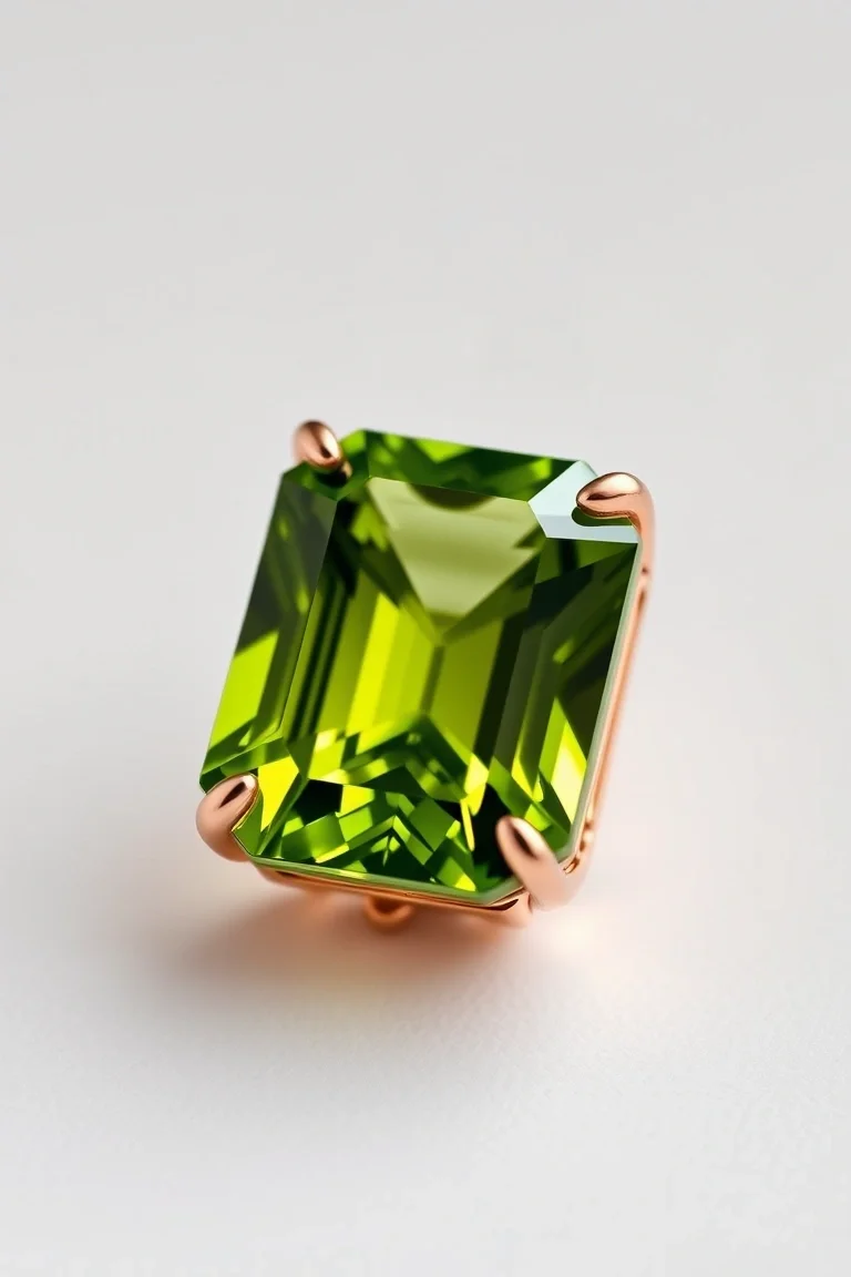 14K CONTEMPORARY PERIDOT DIAMOND SLIDE