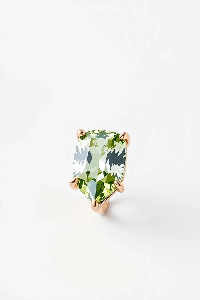14K CONTEMPORARY PERIDOT DIAMOND SLIDE