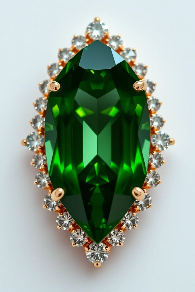 14K CONTEMPORARY PERIDOT DIAMOND SLIDE