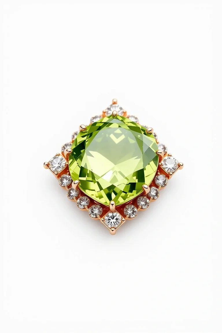 14K CONTEMPORARY PERIDOT DIAMOND SLIDE