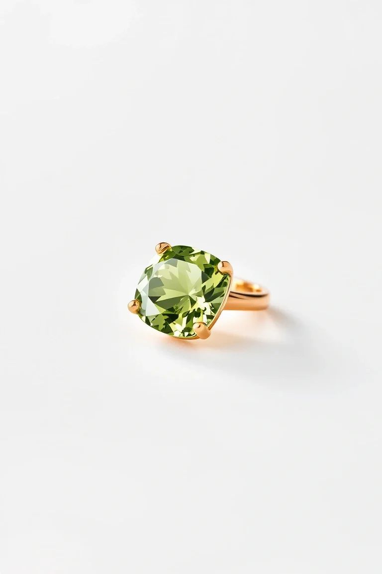 14K CONTEMPORARY PERIDOT DIAMOND SLIDE