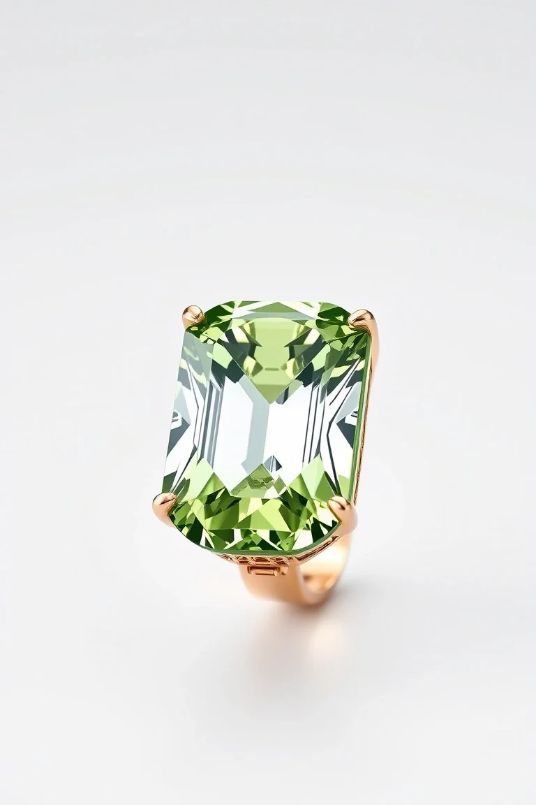 14K CONTEMPORARY PERIDOT DIAMOND SLIDE