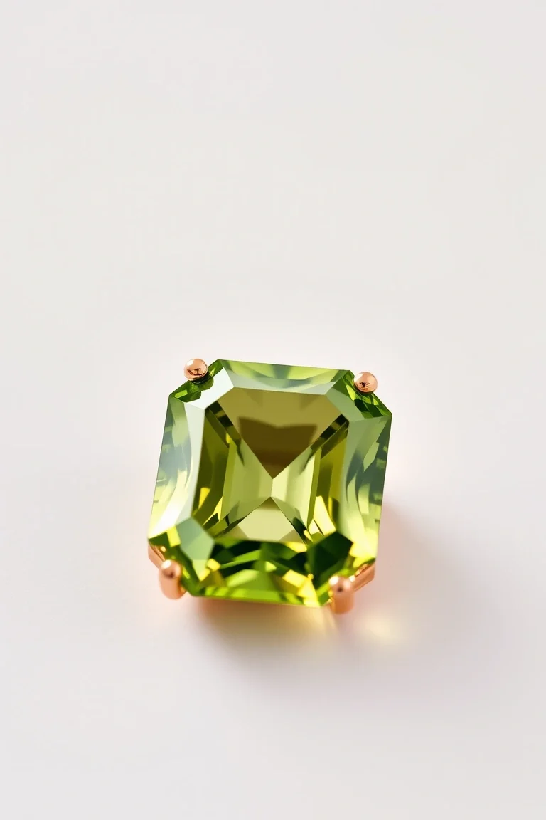 14K CONTEMPORARY PERIDOT DIAMOND SLIDE