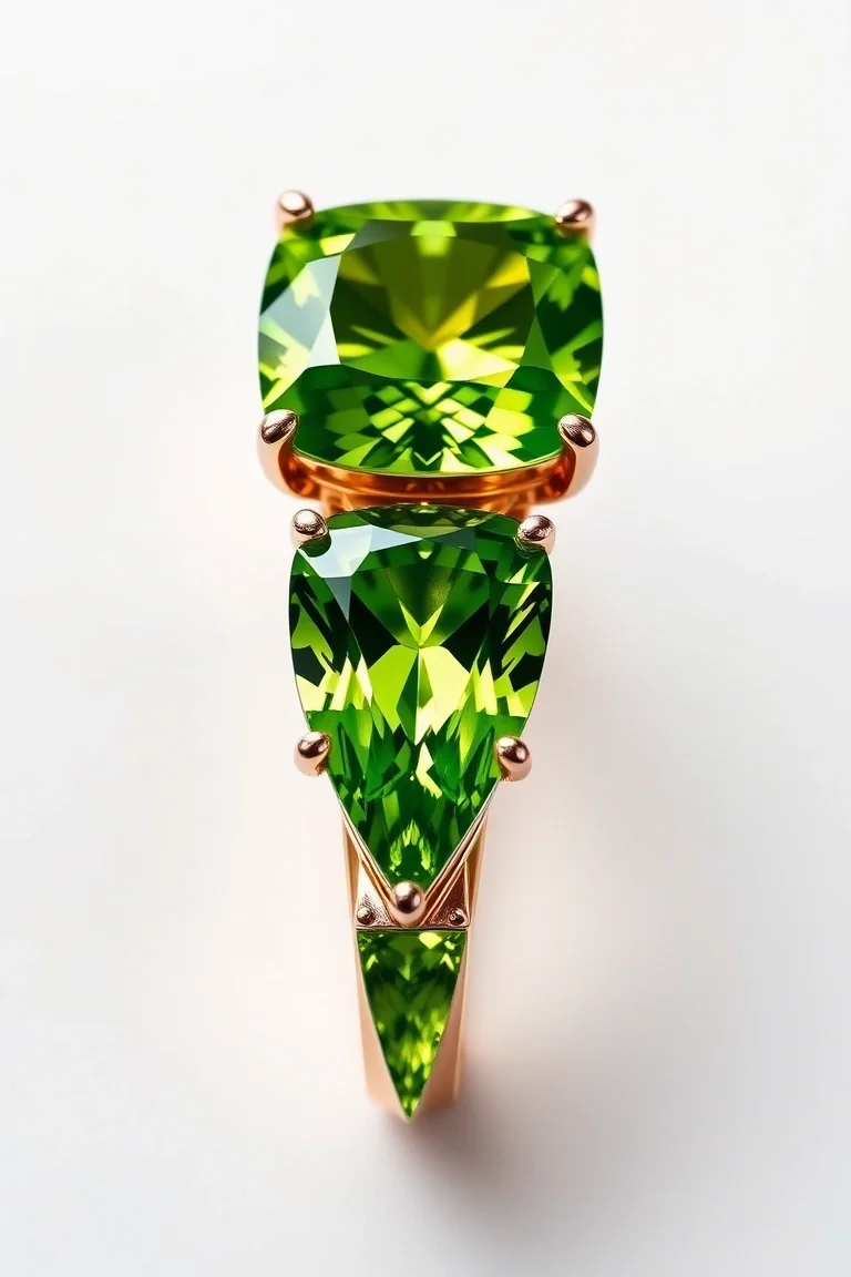 14K CONTEMPORARY PERIDOT DIAMOND SLIDE