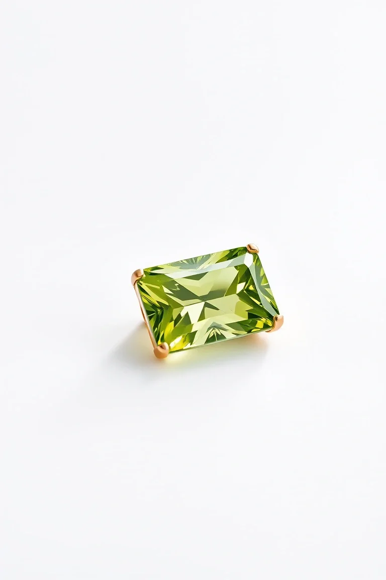 14K CONTEMPORARY PERIDOT DIAMOND SLIDE