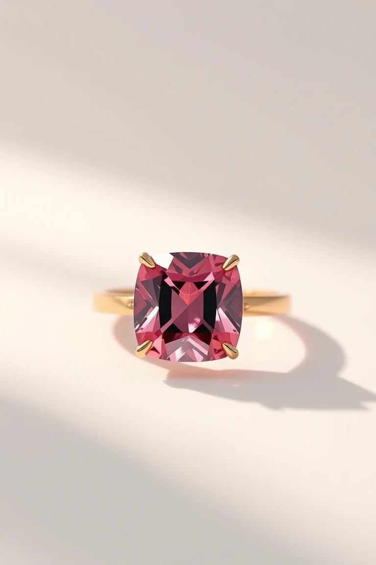 14K CONTEMPORARY PINK TOURMALINE DIAMOND SLIDE