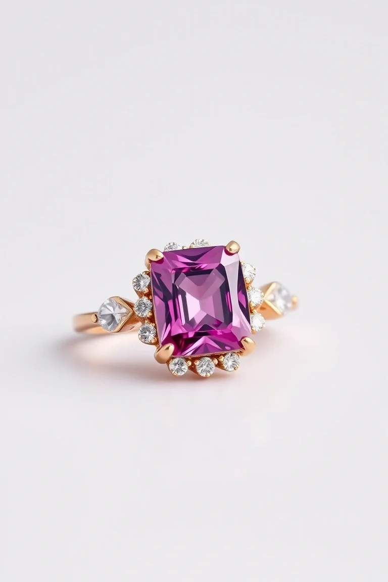 14K CONTEMPORARY PINK TOURMALINE DIAMOND SLIDE