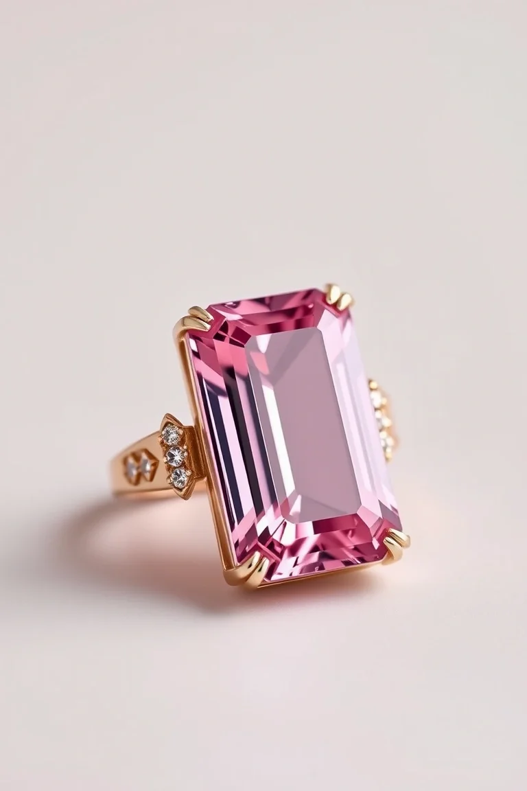 14K CONTEMPORARY PINK TOURMALINE DIAMOND SLIDE
