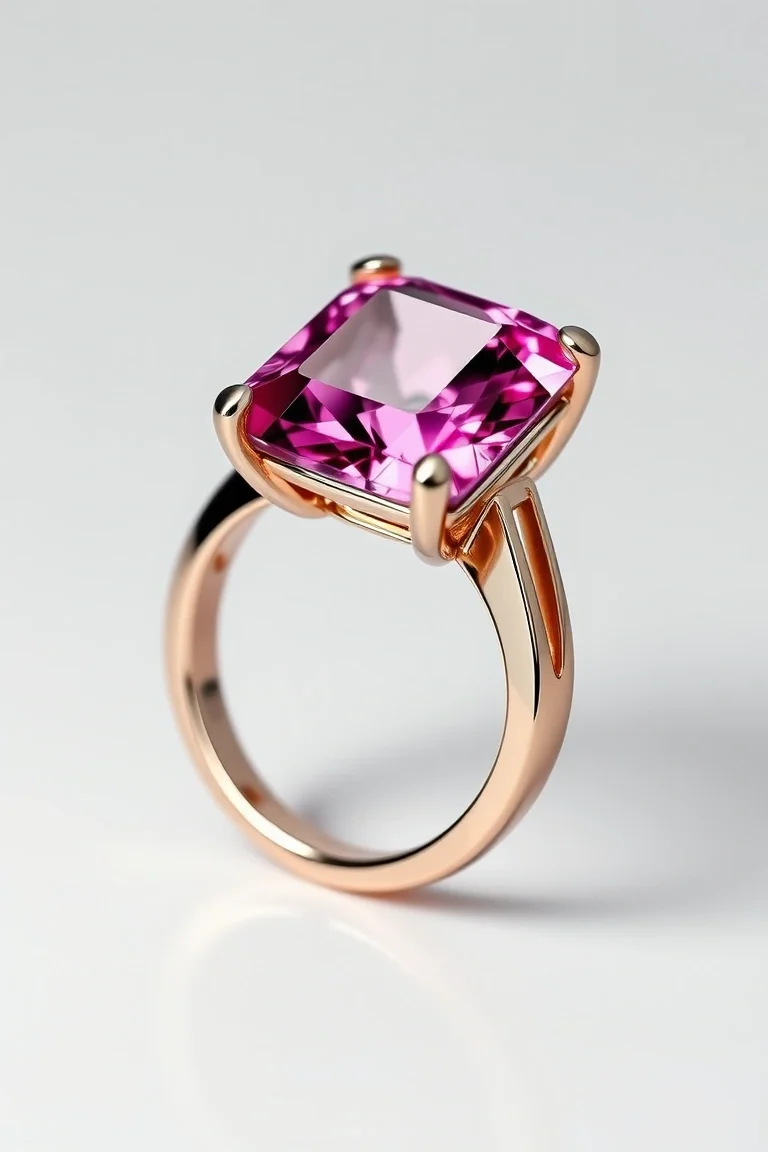 14K CONTEMPORARY PINK TOURMALINE DIAMOND SLIDE