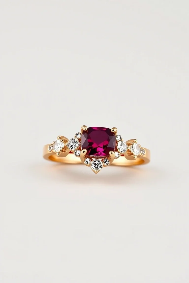 14K CONTEMPORARY RUBY DIAMOND SLIDE