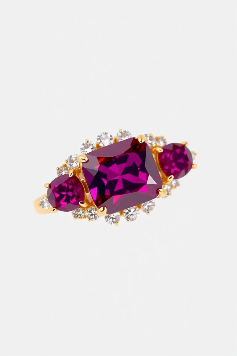 14K CONTEMPORARY RUBY DIAMOND SLIDE