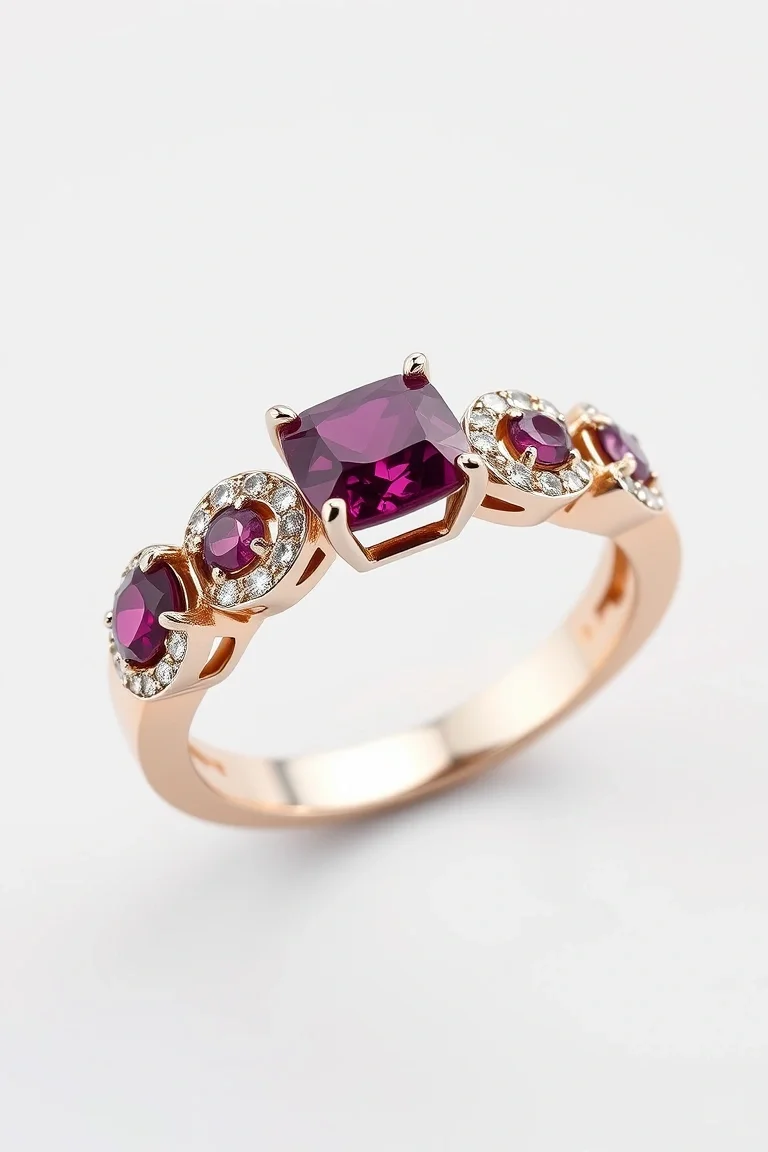 14K CONTEMPORARY RUBY DIAMOND SLIDE
