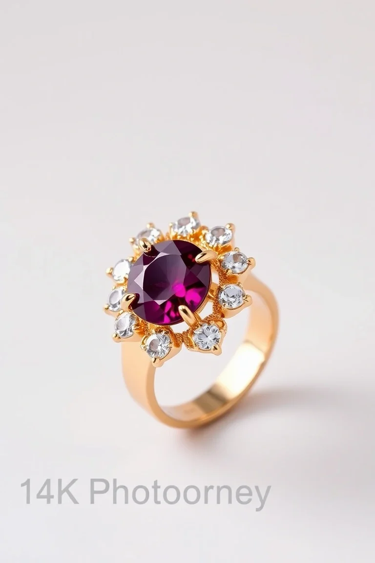 14K CONTEMPORARY RUBY RING