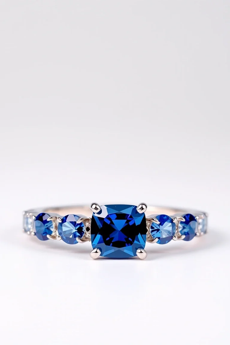 14K CONTEMPORARY SAPPHIRE DIAMOND SLIDE
