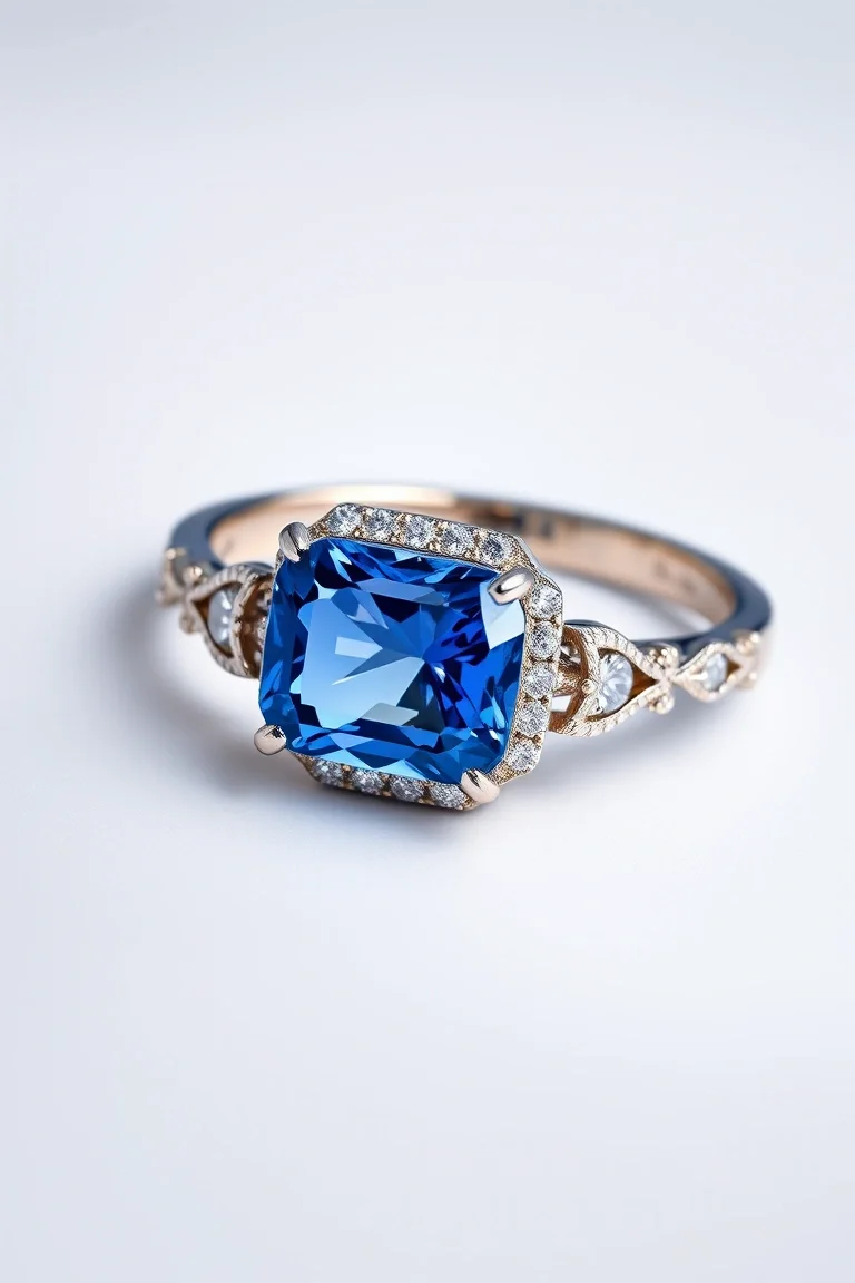 14K CONTEMPORARY SAPPHIRE DIAMOND SLIDE