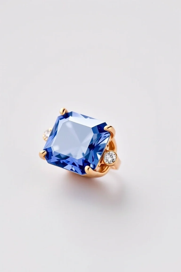 14K CONTEMPORARY SAPPHIRE DIAMOND SLIDE