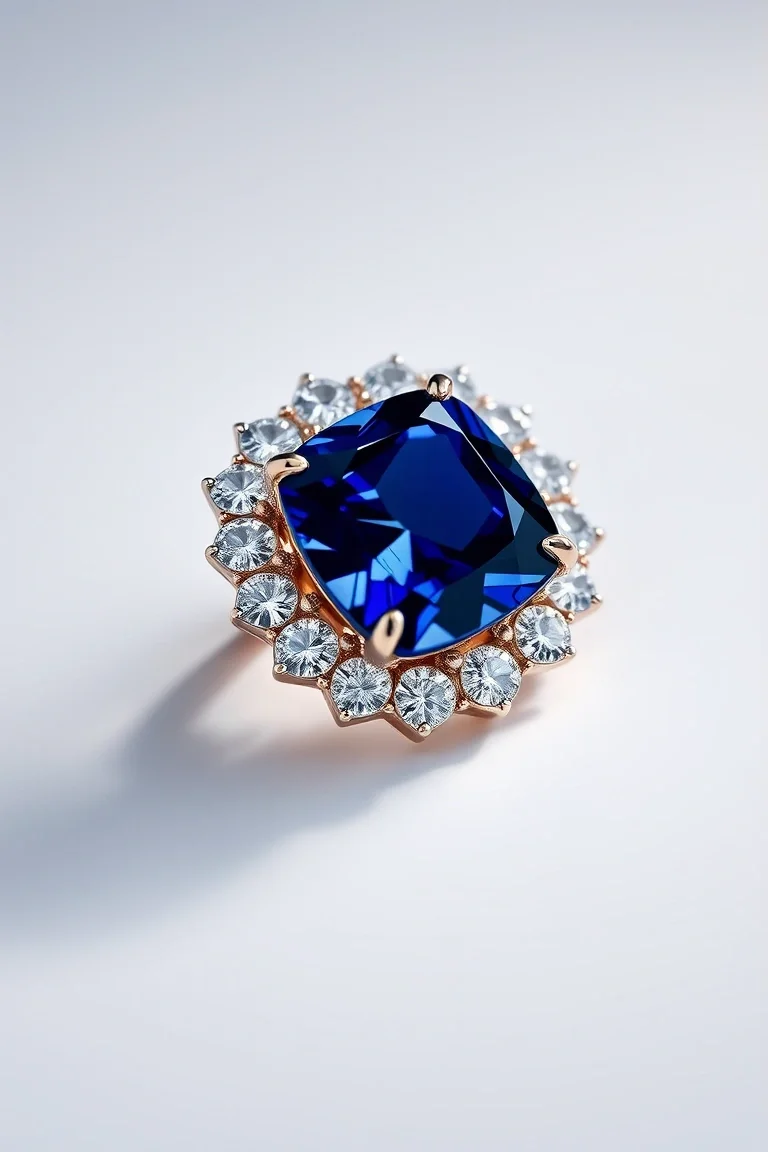 14K CONTEMPORARY SAPPHIRE DIAMOND SLIDE