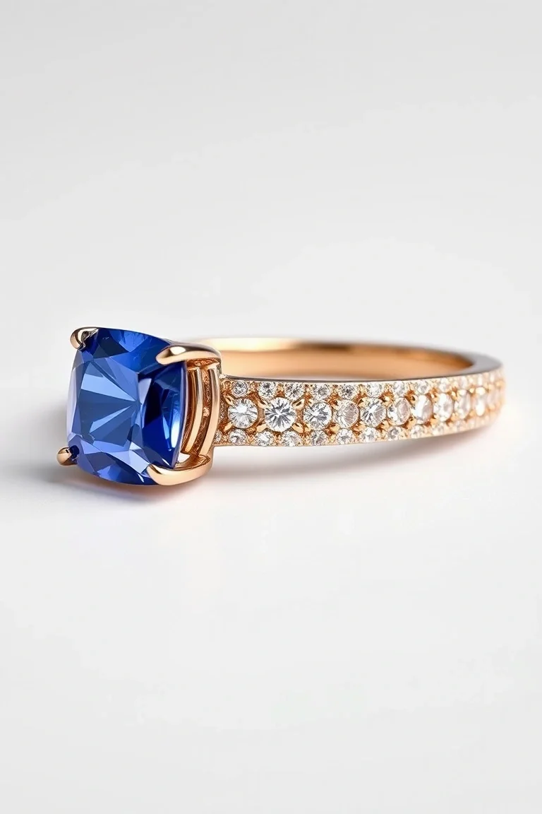 14K CONTEMPORARY SAPPHIRE DIAMOND SLIDE