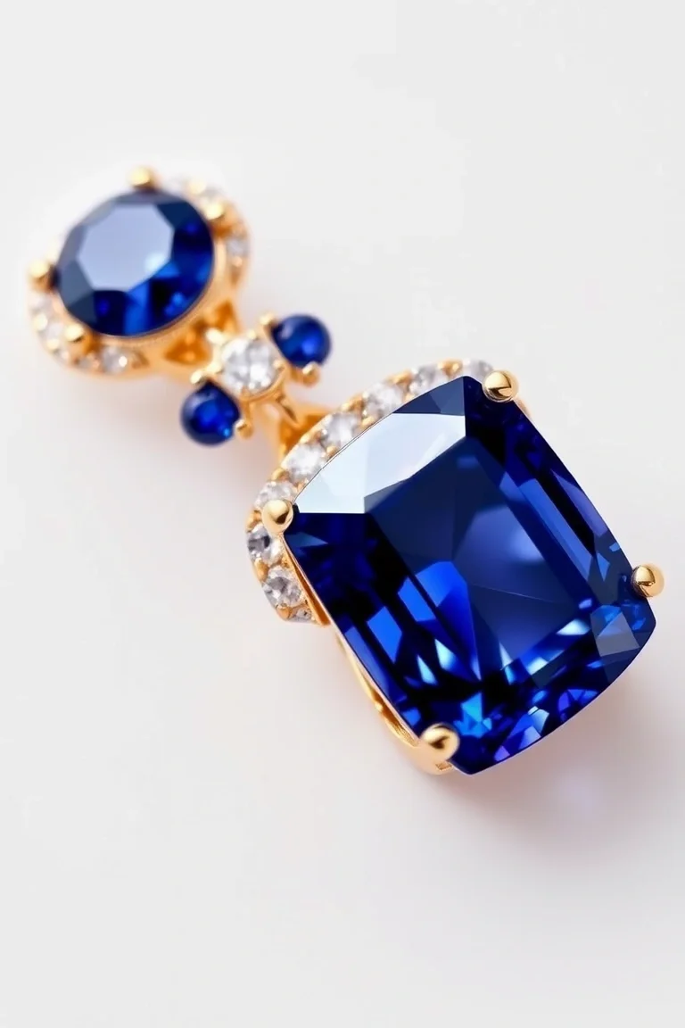 14K CONTEMPORARY SAPPHIRE DIAMOND SLIDE