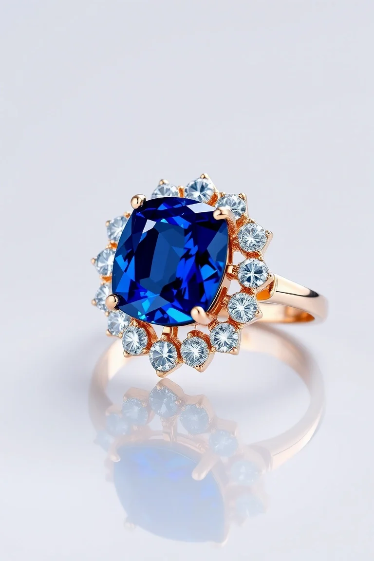 14K CONTEMPORARY SAPPHIRE RING