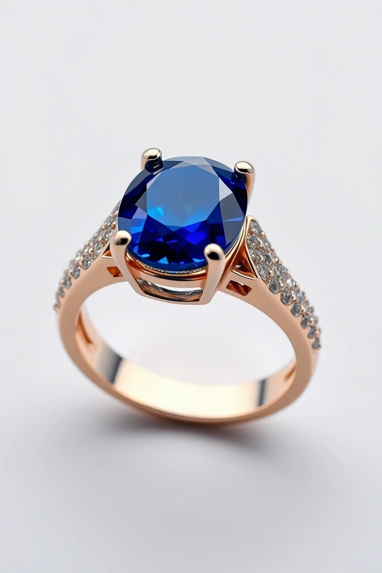 14K CONTEMPORARY SAPPHIRE RING