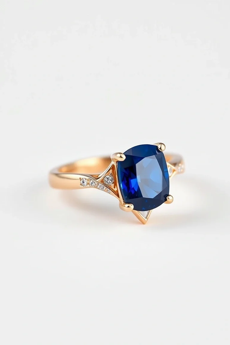 14K CONTEMPORARY SAPPHIRE RING