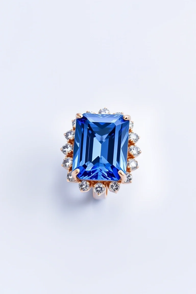 14K CONTEMPORARY TANZANITE DIAMOND SLIDE