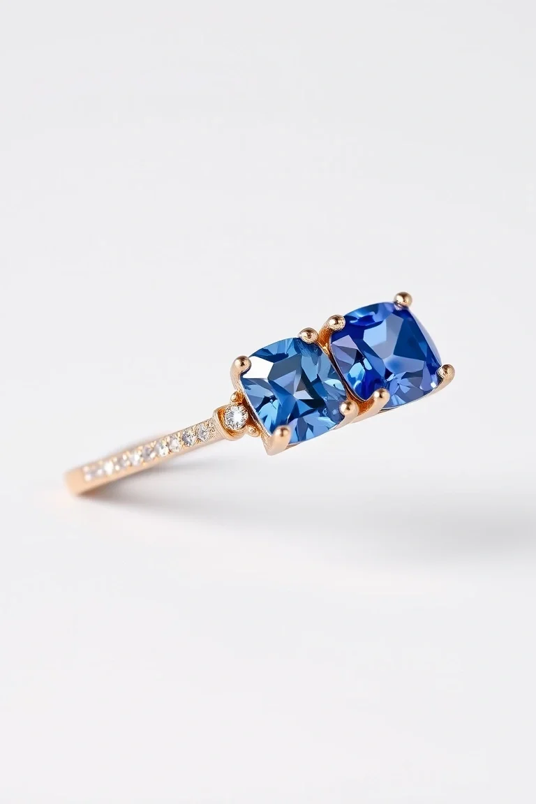14K CONTEMPORARY TANZANITE DIAMOND SLIDE