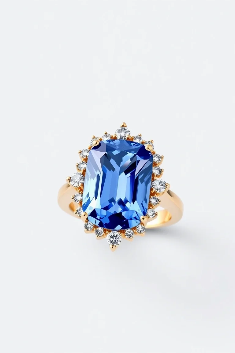 14K CONTEMPORARY TANZANITE DIAMOND SLIDE