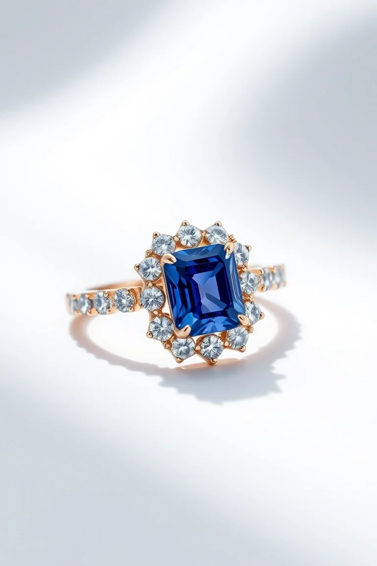 14K CONTEMPORARY TANZANITE DIAMOND SLIDE