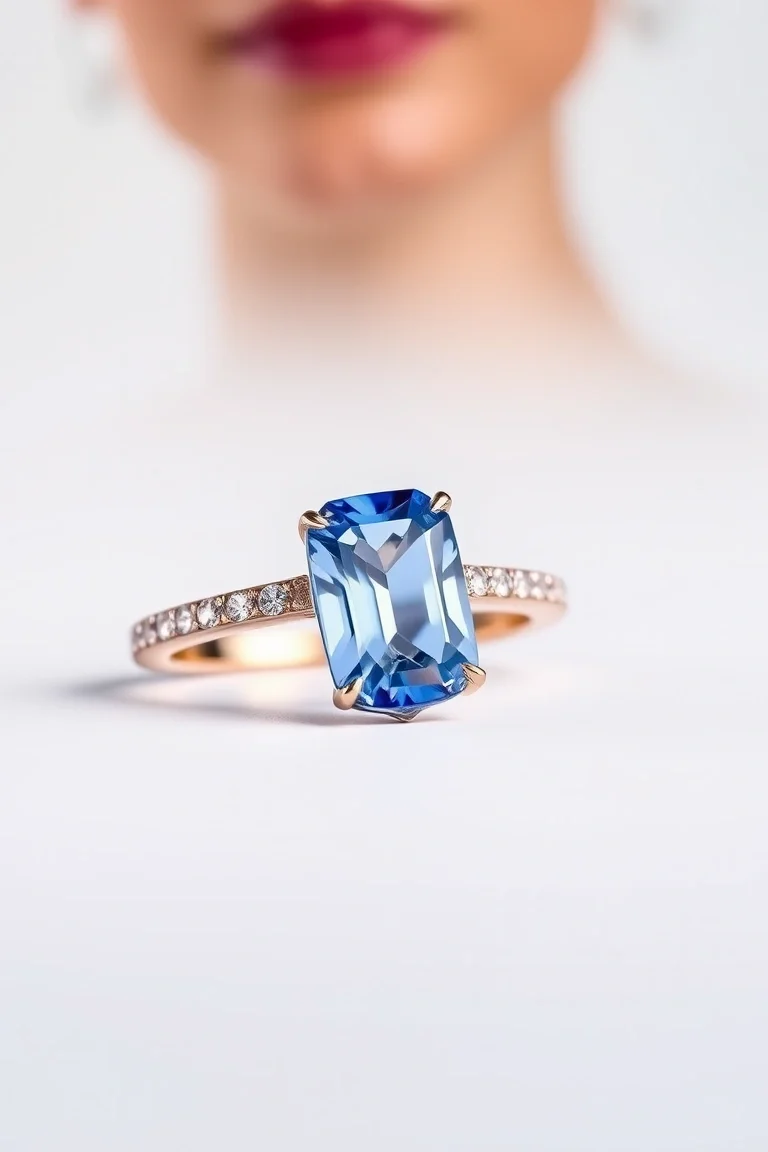 14K CONTEMPORARY TANZANITE DIAMOND SLIDE