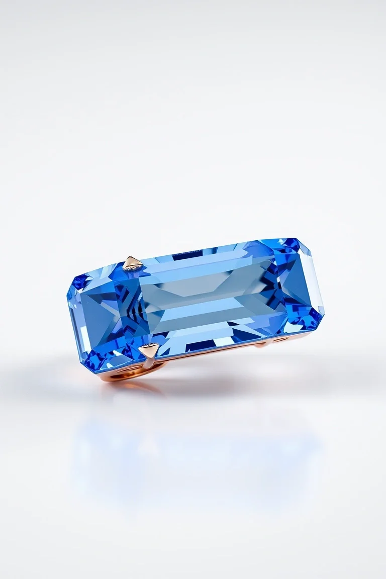 14K CONTEMPORARY TANZANITE DIAMOND SLIDE