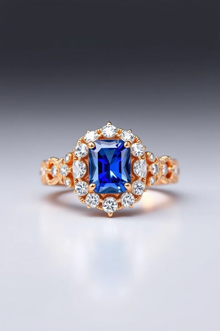 14K CONTEMPORARY TANZANITE DIAMOND SLIDE