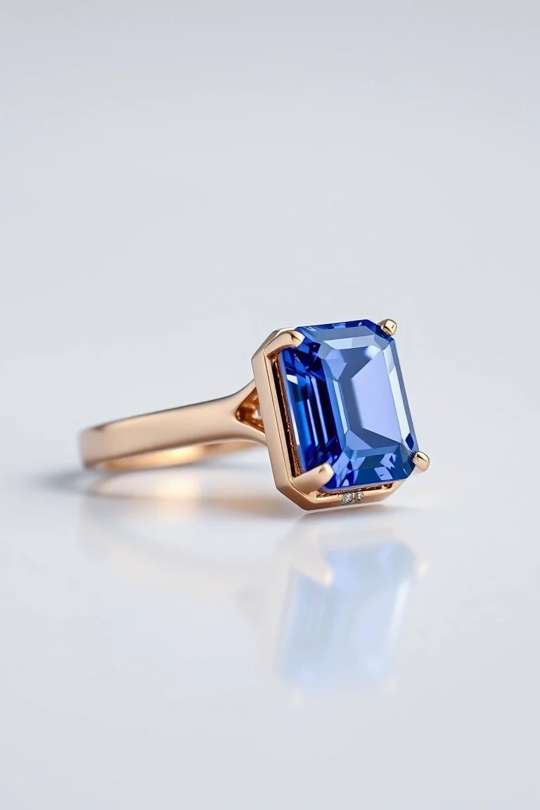 14K CONTEMPORARY TANZANITE DIAMOND SLIDE