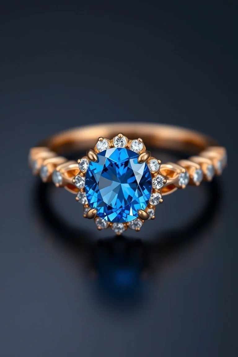 14K CONTEMPORARY TANZANITE DIAMOND SLIDE